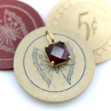 Signature 14K Gold Mounted Fancy Cut Tanzanian Garnet Pendant Pendant, Charm Kirsten's Corner