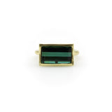 Signature 18K Gold Bezel Set Indicolite Tourmaline Ring ring Kirsten's Corner