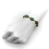 18K Gold Egyptian Revival Faience Scarab Bracelet Bracelet Kirsten's Corner