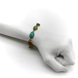 18K Gold Egyptian Revival Faience Scarab Bracelet Bracelet Kirsten's Corner