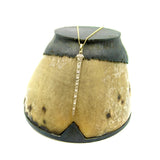 14K Gold Hand Engraved Lucky Nail Pendant with Diamonds Pendant, Charm Kirsten's Corner