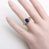 Edwardian 18K Gold and Platinum Sapphire and Diamond Ring Ring Kirsten's Corner