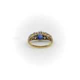 Edwardian 18K Gold and Platinum Sapphire and Diamond Ring Ring Kirsten's Corner