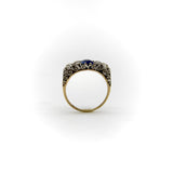 Edwardian 18K Gold and Platinum Sapphire and Diamond Ring Ring Kirsten's Corner