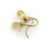 Signature 20K and 14K Gold Diamond and Citrine Briolette Earrings Earrings Kirsten's Corner