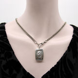 Sterling Silver Georgian Rectangular Vinaigrette with Bas Relief Clover Objects of Vertu Kirsten's Corner