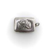 Sterling Silver Georgian Rectangular Vinaigrette with Bas Relief Clover Objects of Vertu Kirsten's Corner