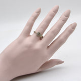 14K White Gold Hand Engraved Lucky Nail Ring with Diamonds Ring Kirsten's Corner