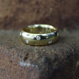 Contemporary 18K Gold Diamond Etoile Donut Band ring Kirsten's Corner