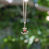 14K Gold Anchor and Enameled Red Heart Pendant Charm jewelry Kirsten's Corner