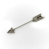 Art Deco Platinum Diamond and Onyx Jabot Pendant Brooch Pendant Kirsten's Corner