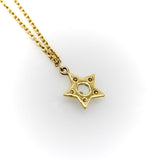 Contemporary 18K Gold Rose Cut Diamond Star Pendant Necklace Necklace Kirsten's Corner