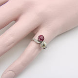 Platinum Edwardian Diamond and Ruby Toi et Moi Ring Ring Kirsten's Corner