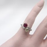 Platinum Edwardian Diamond and Ruby Toi et Moi Ring Ring Kirsten's Corner