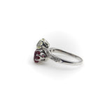 Platinum Edwardian Diamond and Ruby Toi et Moi Ring Ring Kirsten's Corner