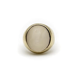Vintage White Chalcedony Eagle Intaglio 14K Gold Signet Ring ring Kirsten's Corner