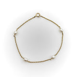 Vintage 14K Gold and Cultured Pearl Bracelet Bracelet Kirsten's Corner