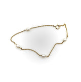 Vintage 14K Gold and Cultured Pearl Bracelet