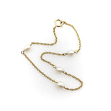 Vintage 14K Gold and Cultured Pearl Bracelet