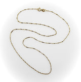 Vintage Twisted Baby Curb Link Chain in 14K Gold Chain Kirsten's Corner