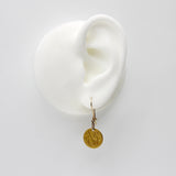 Victorian 22K Gold Hand Engraved Love Token Coin Earrings earrings Kirsten's Corner