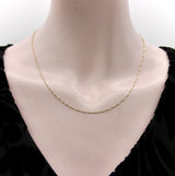 Vintage Twisted Baby Curb Link Chain in 14K Gold Chain Kirsten's Corner