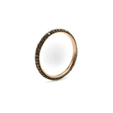 Vintage Micro Pave Cognac Diamond Eternity Band in 10K Gold with Rhodium Finish ring Kirsten's Corner