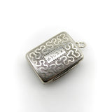 Sterling Silver Georgian Rectangular Vinaigrette with Meander Pattern Kirsten's Corner