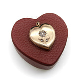 Victorian Heart Locket in 14K Rose Gold with Diamonds locket Kirsten's Corner