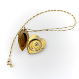 Victorian Heart Locket in 14K Rose Gold with Diamonds locket Kirsten's Corner
