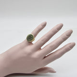 Victorian 14K Gold Signet Ring with “Spiritus Gladius” Motto Ring Kirsten's Corner