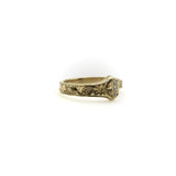 14K Gold Hand Engraved Lucky Nail Ring with Diamonds Ring Kirsten's Corner