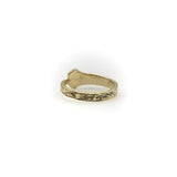 14K Gold Hand Engraved Lucky Nail Ring with Diamonds Ring Kirsten's Corner