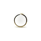 14K Gold Hand Engraved Lucky Nail Ring with Diamonds Ring Kirsten's Corner