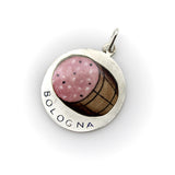 Vintage 800 Silver Hand Enameled Baloney Charm from Bologna Kirsten's Corner
