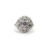 Art Deco 14K White Gold Order of the Eastern Star Diamond Ring ring Kirsten's Corner