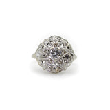 Art Deco 14K White Gold Order of the Eastern Star Diamond Ring