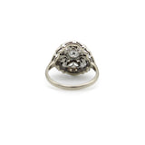 Art Deco 14K White Gold Order of the Eastern Star Diamond Ring ring Kirsten's Corner