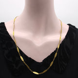 18K Gold Victorian French Alternating Link 24 3/4” Chain jewelry Kirsten's Corner