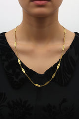18K Gold Victorian French Alternating Link 24 3/4” Chain jewelry Kirsten's Corner