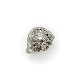Art Deco 14K White Gold Order of the Eastern Star Diamond Ring ring Kirsten's Corner