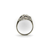 Art Deco 14K White Gold Order of the Eastern Star Diamond Ring ring Kirsten's Corner