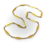 18K Gold Victorian Alternating Link 18” Chain jewelry Kirsten's Corner