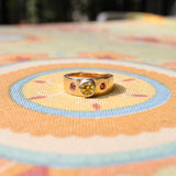 14K Gold Fancy Yellow and Pink Diamond Ring Ring Kirsten's Corner