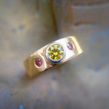 14K Gold Fancy Yellow and Pink Diamond Ring Ring Kirsten's Corner