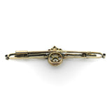 Russian Pre-Revolutionary 14K Gold Diamond Bar Pin Brooches, Pins Kirsten's Corner