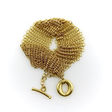 18K Gold Elsa Peretti Tiffany & Co. Somerset Mesh Bracelet with Sevillana Toggle Bracelet Kirsten's Corner