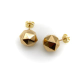 Vintage 9K Gold Geodesic Dome Earrings jewelry Kirsten's Corner