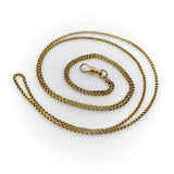 Victorian 14K Gold 31” Double Cable Link Chain with Dog Clip