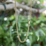 Victorian 14K Gold 31” Double Cable Link Chain with Dog Clip